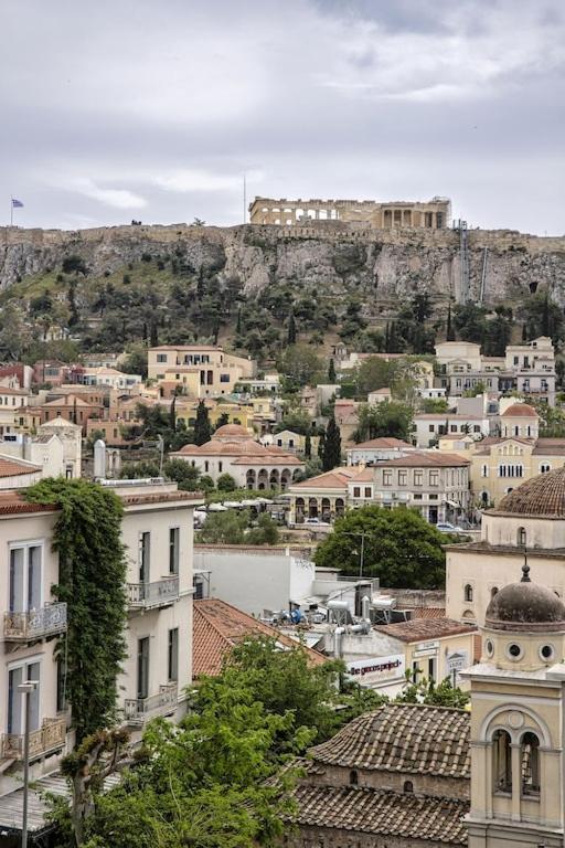 アテネSunny Luxury Loft,Stunning Acropolis View, Jacuzziアパートメント エクステリア 写真